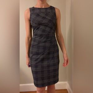 Calvin Klein B&W plaid dress